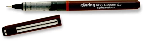 Cienkopis kreślarski Rotring, Tikky, Graphic, 0.3 mm, czarny